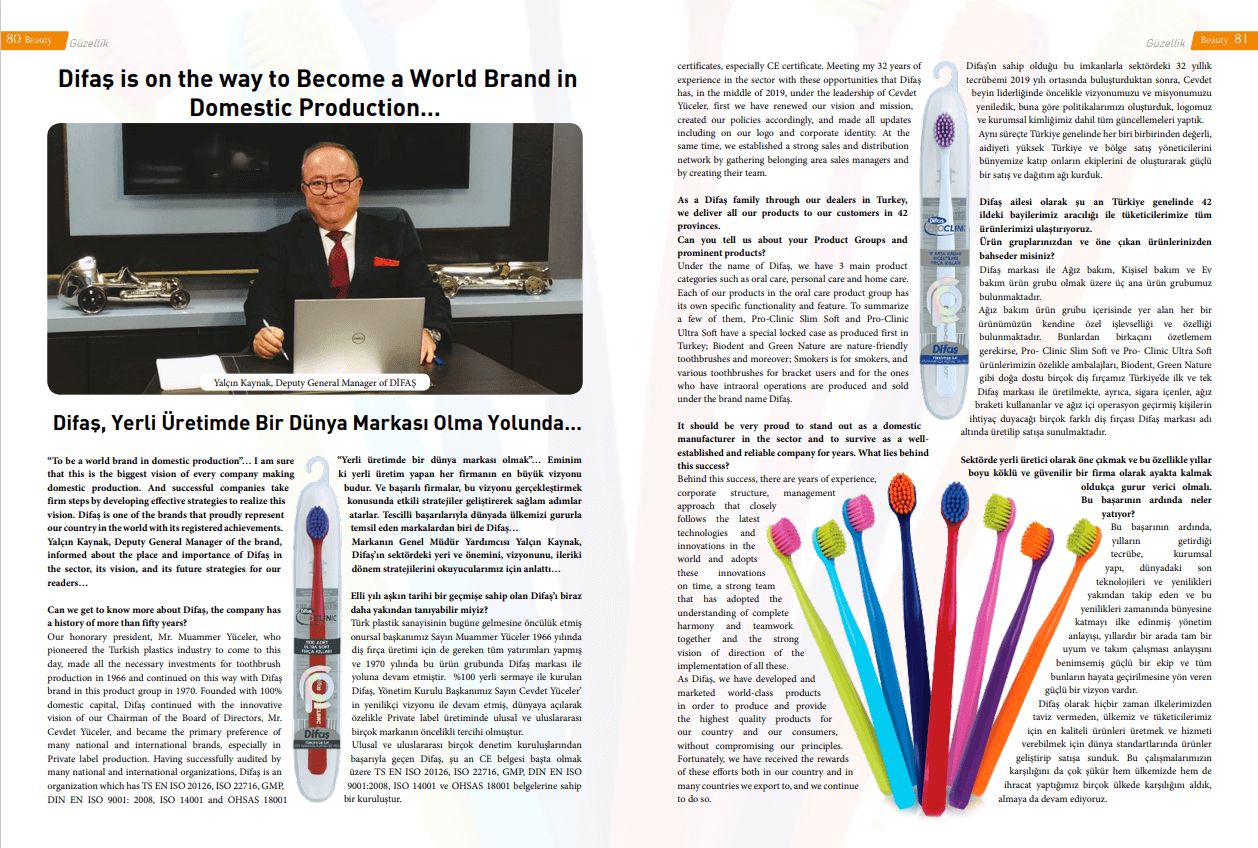 In the interview given to Beauty Turkey Special Issue, we talked about our understanding of the company and our new products.